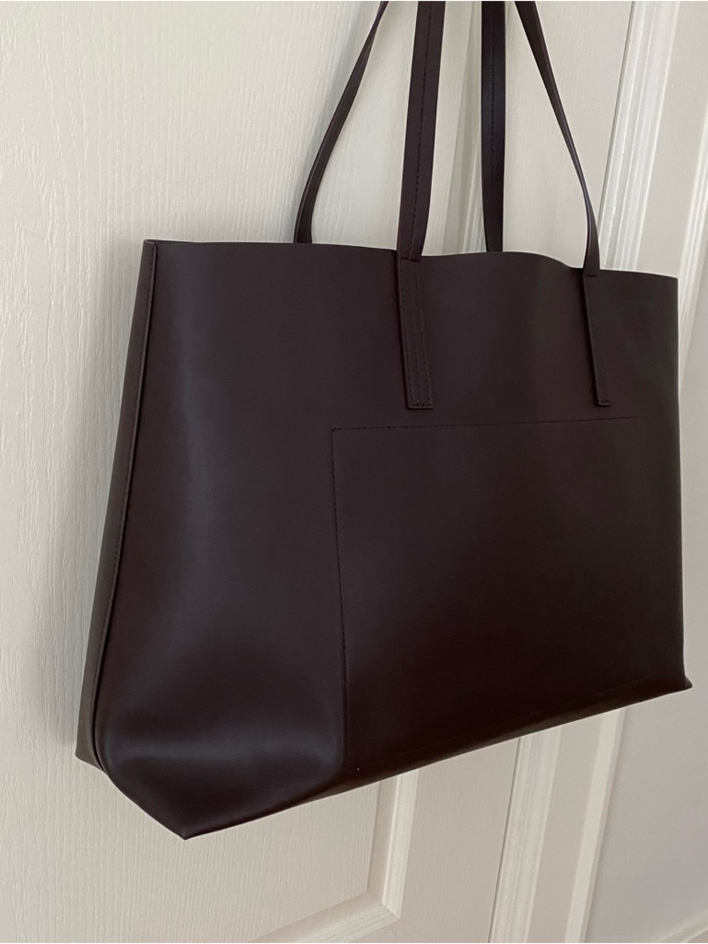 $275 Everlane Made in Italy Dark Brown The New Day Market Tote Bag XL Size - Picture 10 of 15
